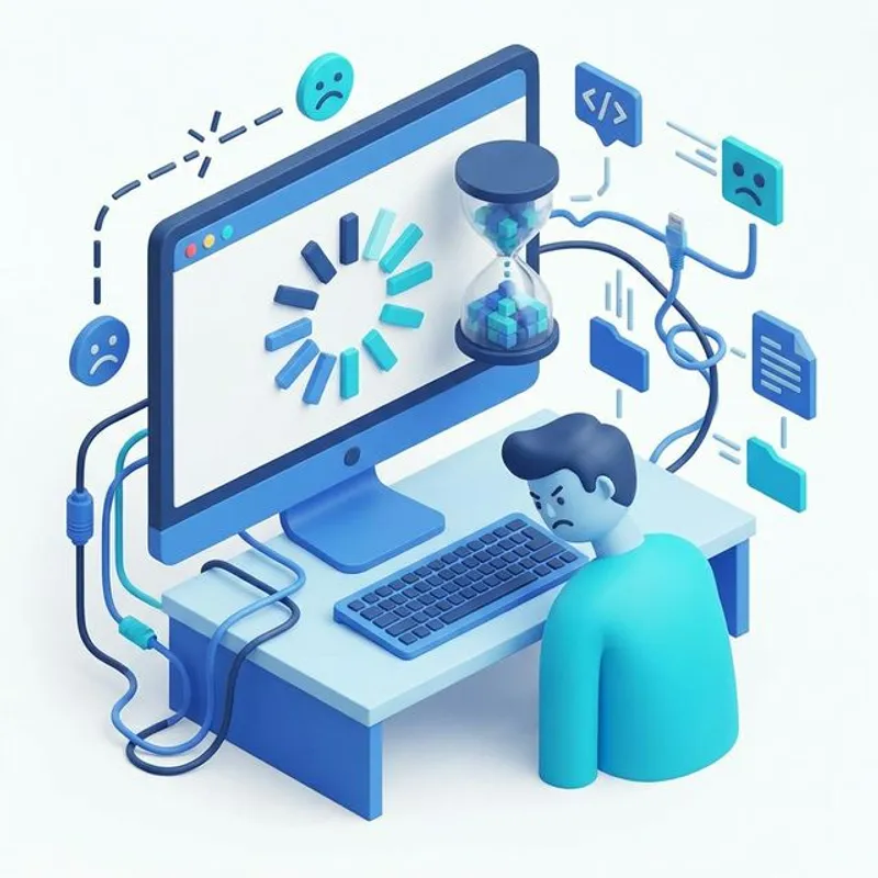 Langsame Website Illustration